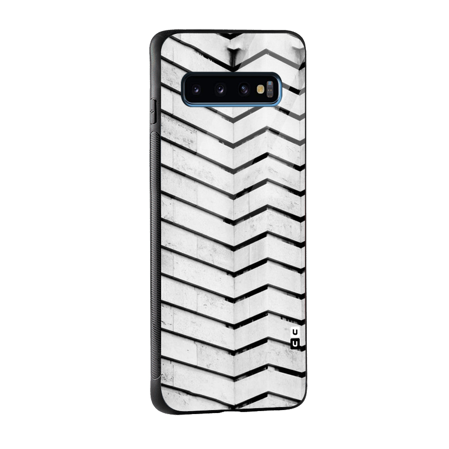 Wall Zig Zag Glass Back Case for Galaxy S10