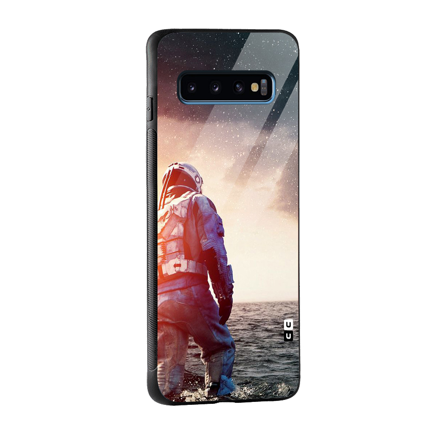 Water Astronaut Glass Back Case for Galaxy S10