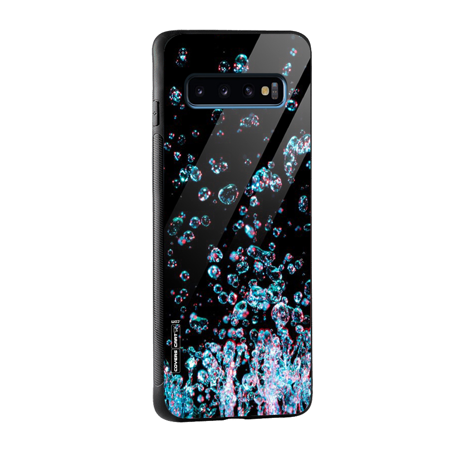 Water Droplets Glass Back Case for Galaxy S10