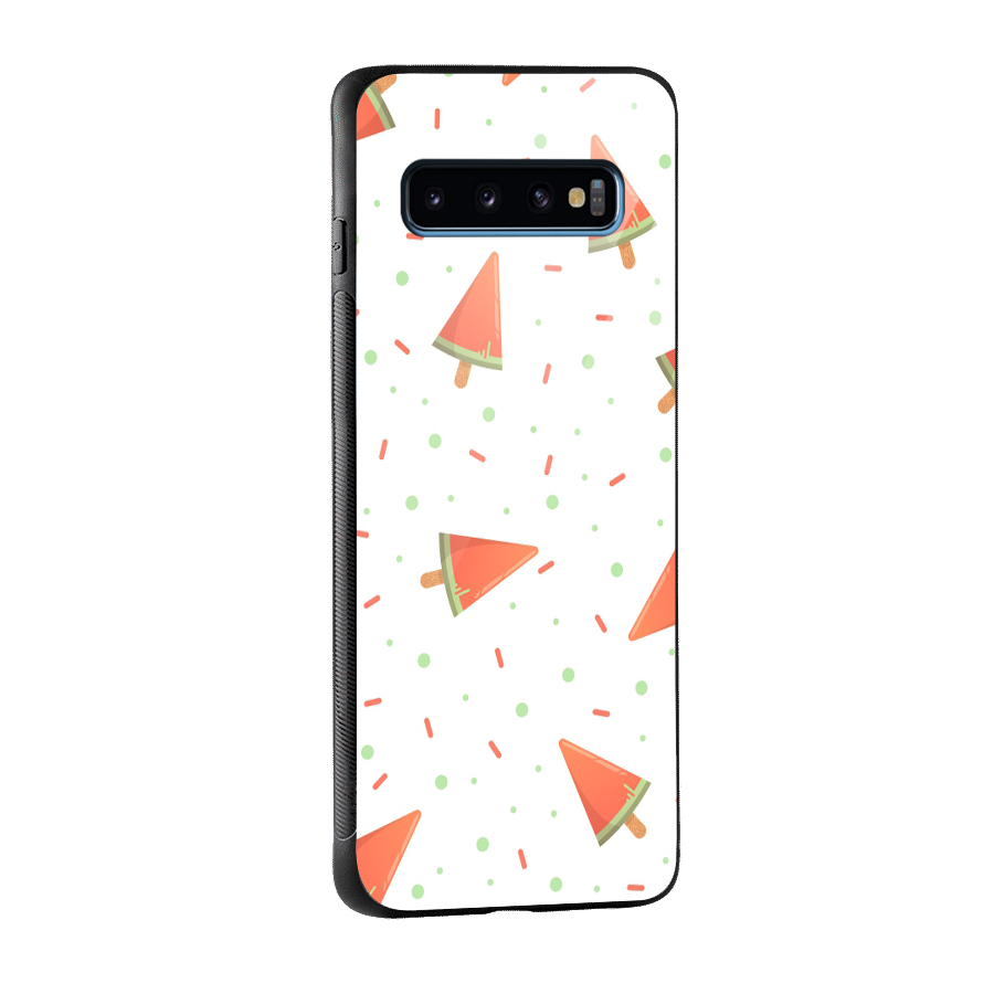 Watermelon Ice Creams Glass Back Case for Galaxy S10