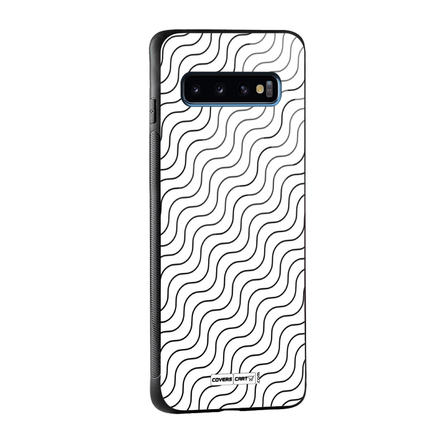 Wavy Pattern Glass Back Case for Galaxy S10