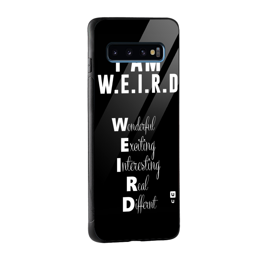 Weird Me Glass Back Case for Galaxy S10