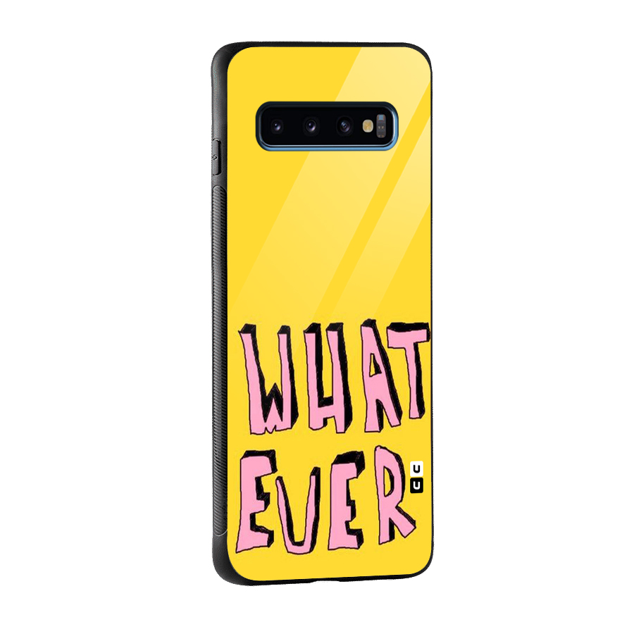 Whatever Yellow Glass Back Case for Galaxy S10