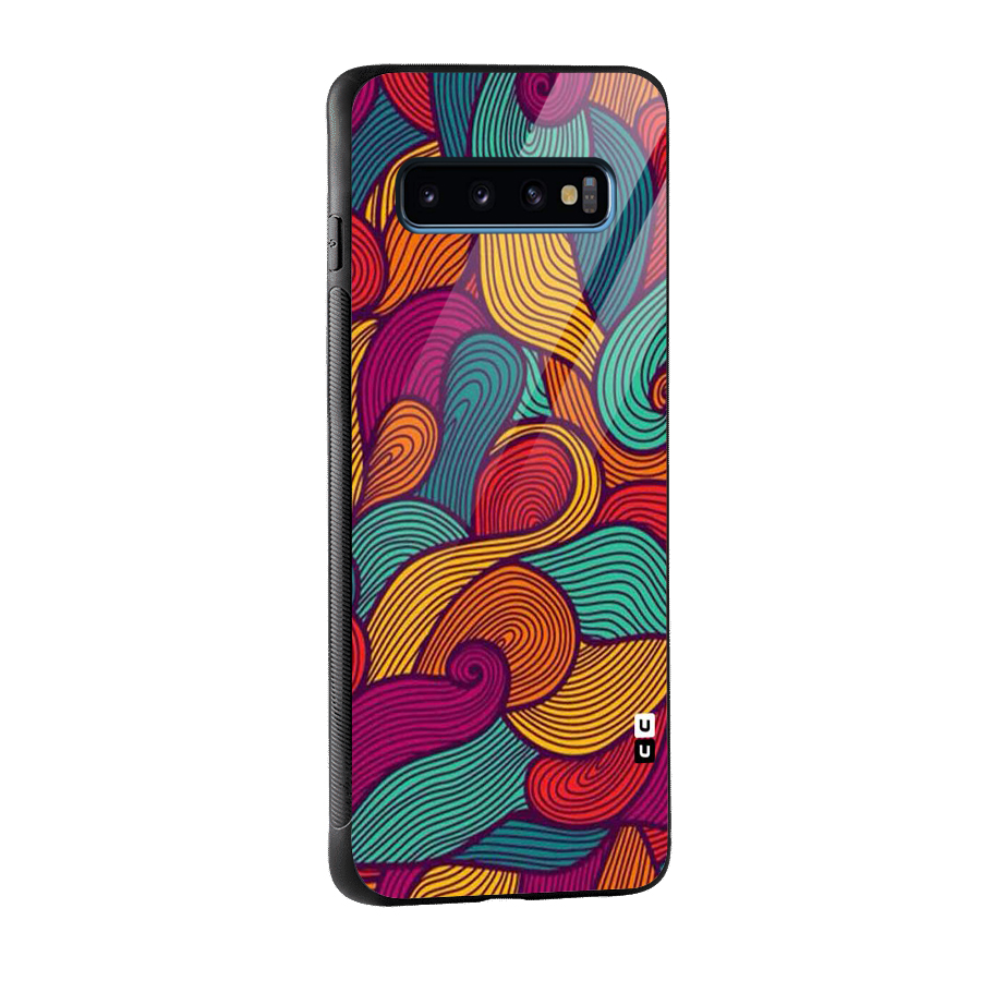 Whimsical Colors Glass Back Case for Galaxy S10