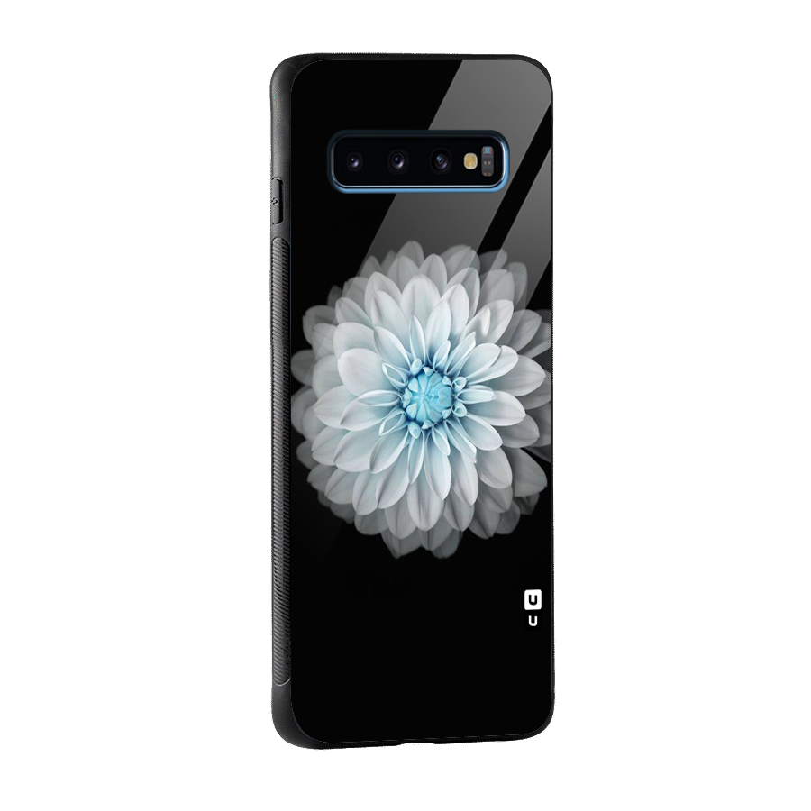 White Bloom Glass Back Case for Galaxy S10