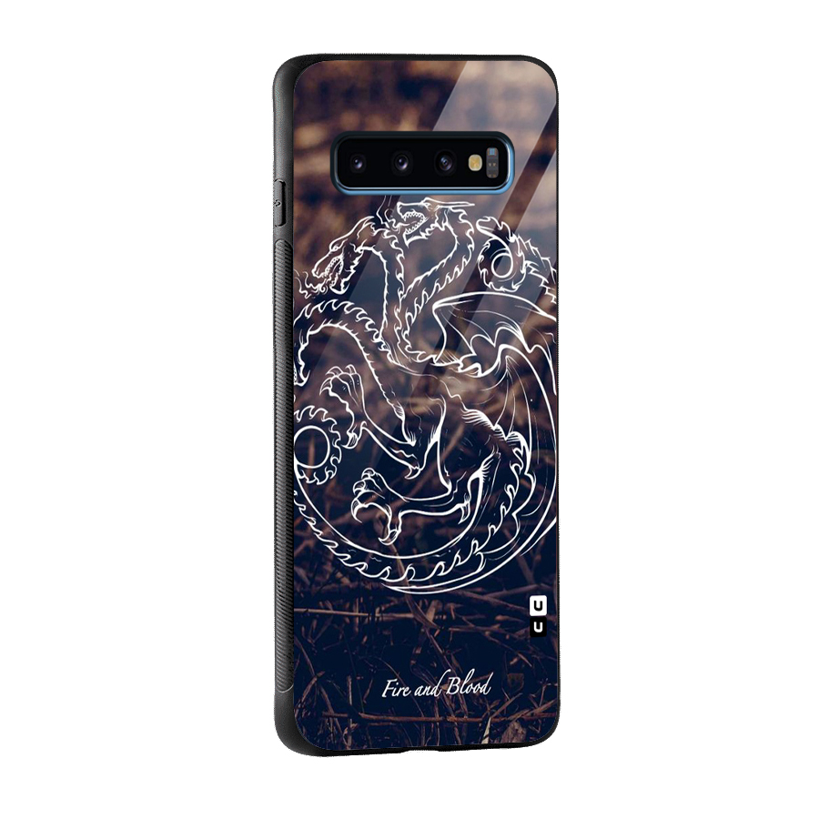 White Circle Glass Back Case for Galaxy S10