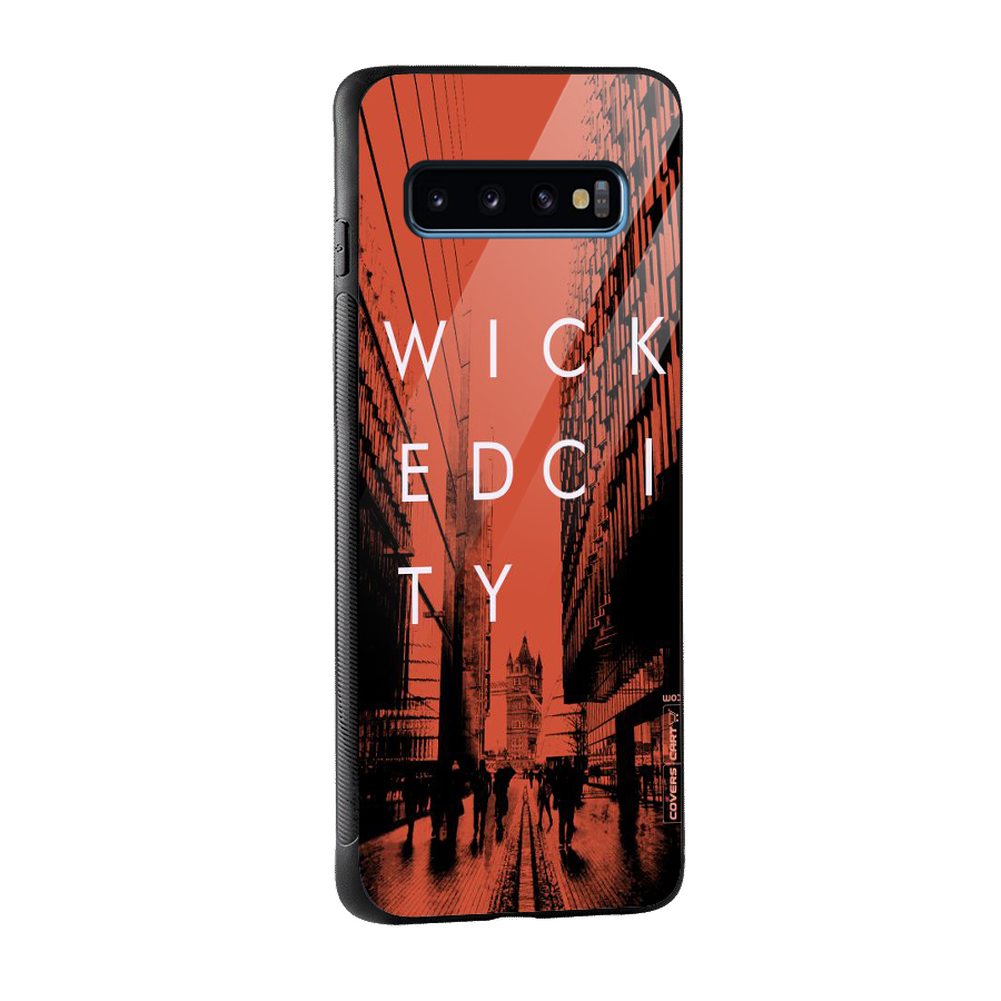 Wicked City Glass Back Case for Galaxy S10