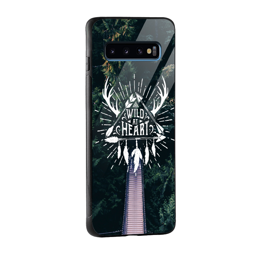 Wild Heart Glass Back Case for Galaxy S10