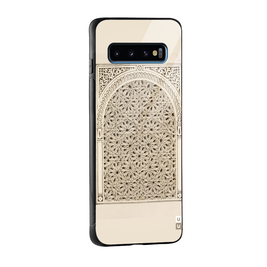 Window Ornaments Glass Back Case for Galaxy S10