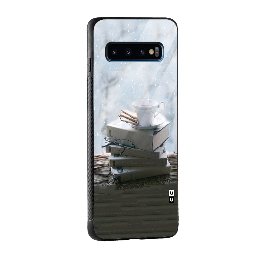 Winter Reads Glass Back Case for Galaxy S10