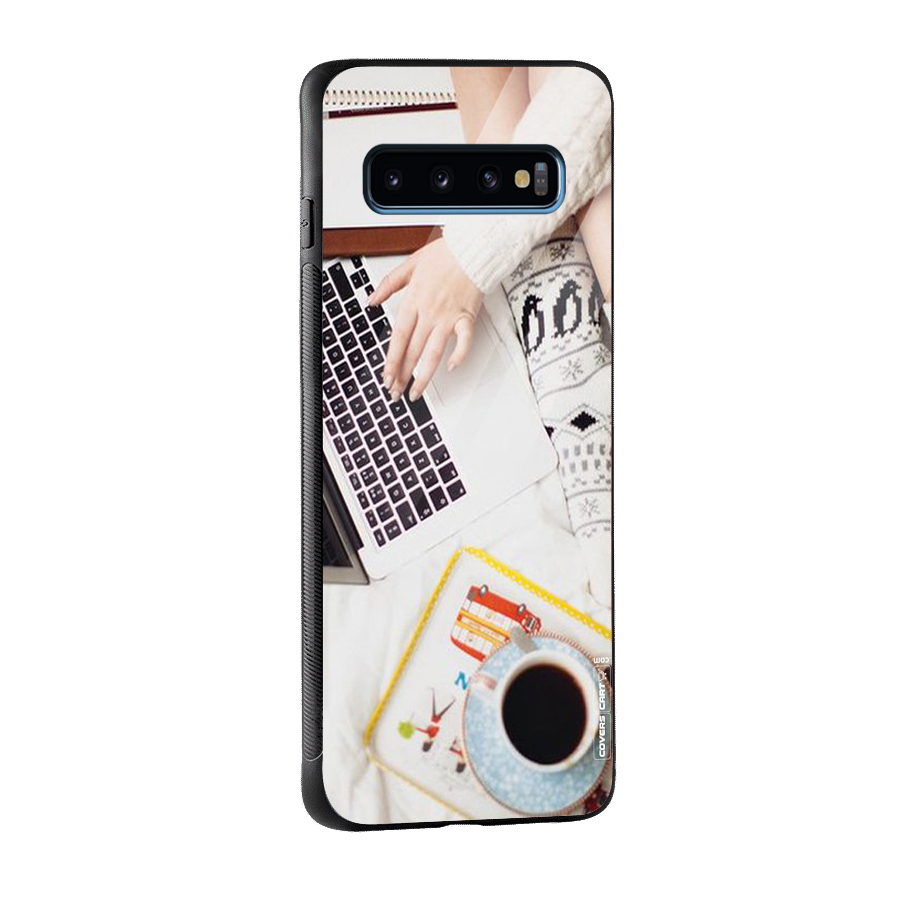 Winter Relaxation Glass Back Case for Galaxy S10
