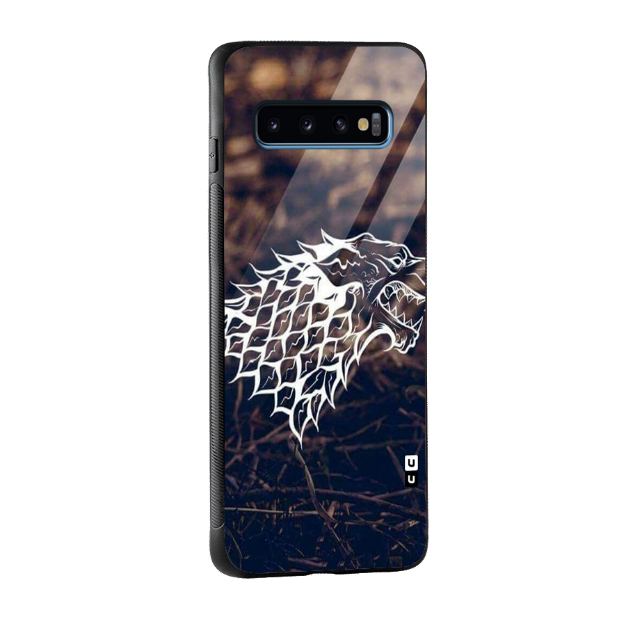 Wolf In White Glass Back Case for Galaxy S10