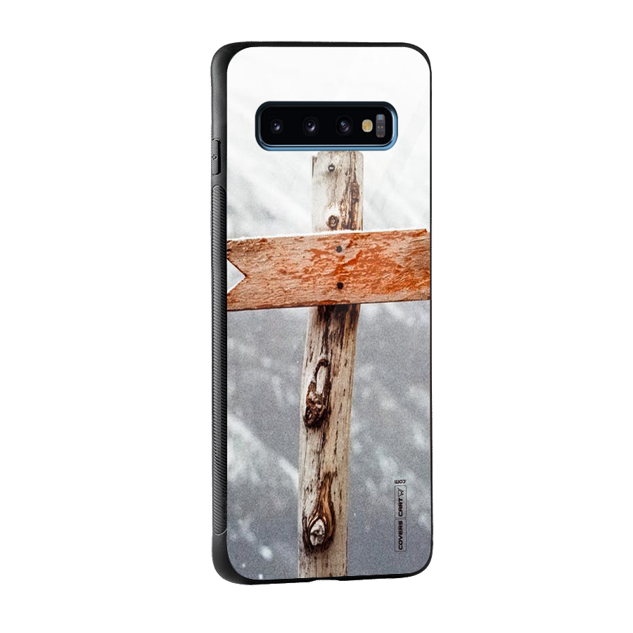 Wood And Snow Glass Back Case for Galaxy S10