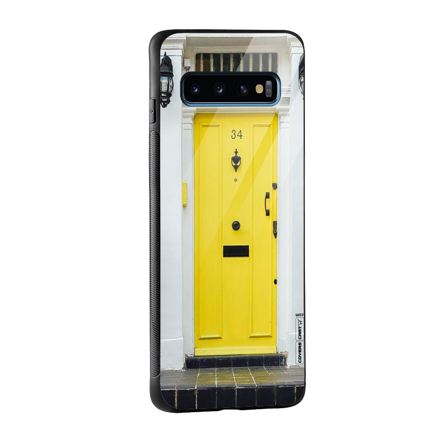 Yellow Door Glass Back Case for Galaxy S10