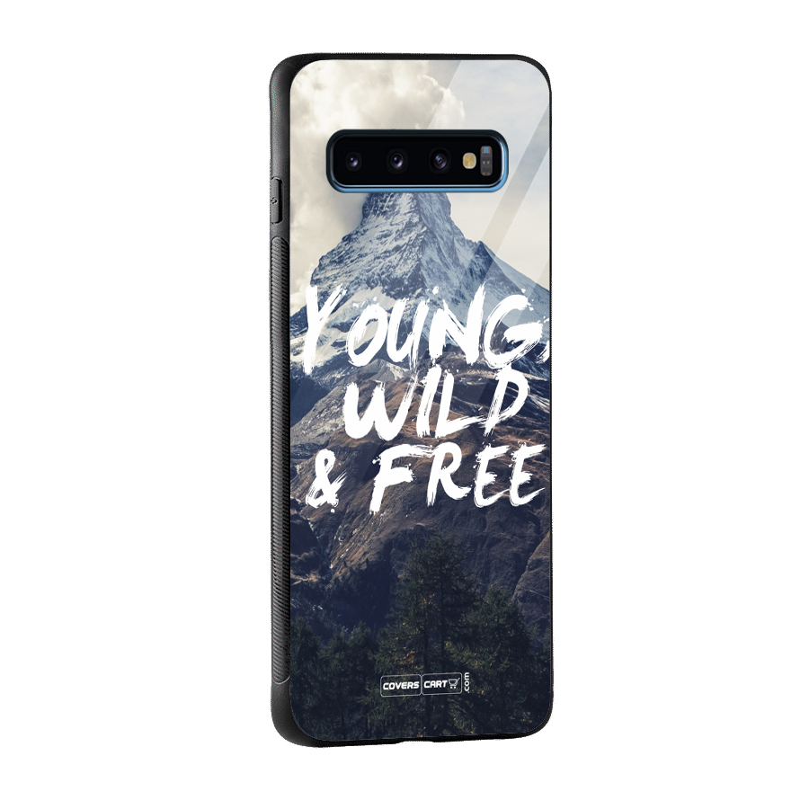 Young Wild and Free Glass Back Case for Galaxy S10