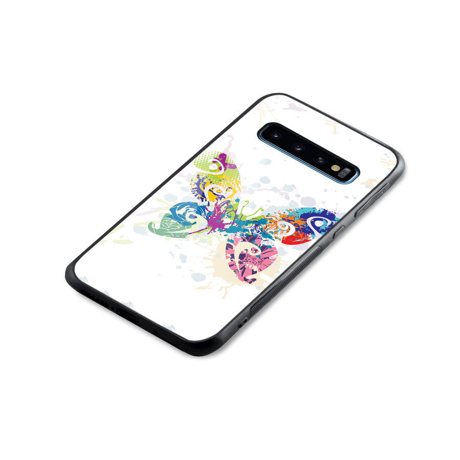 Abstract Butterfly Glass Back Case for Galaxy S10