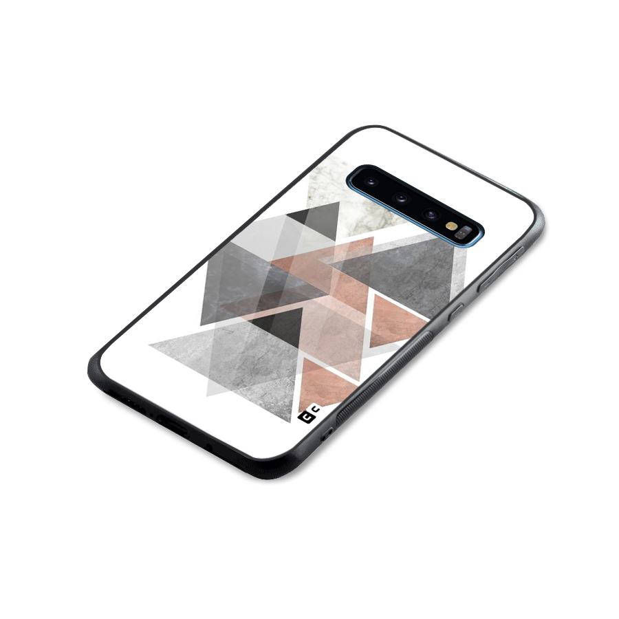 Abstract Diamond Pink Design Glass Back Case for Galaxy S10