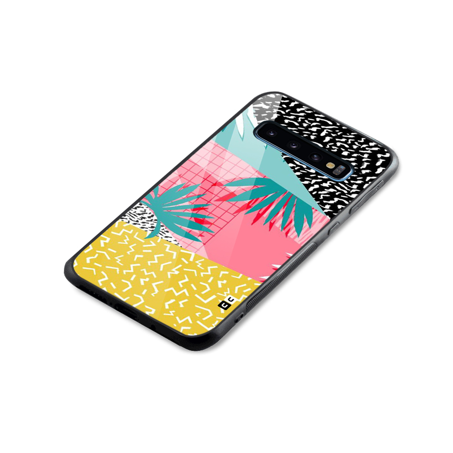 Abstract Grass Hues Glass Back Case for Galaxy S10