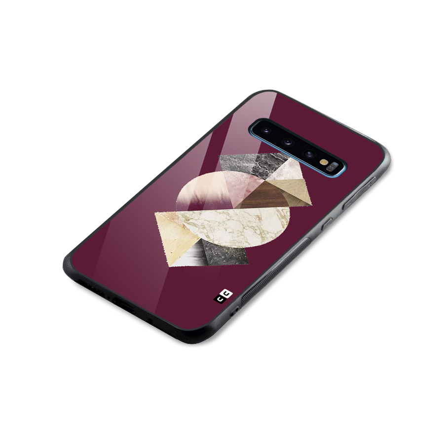 Abstract Marble Pattern Glass Back Case for Galaxy S10