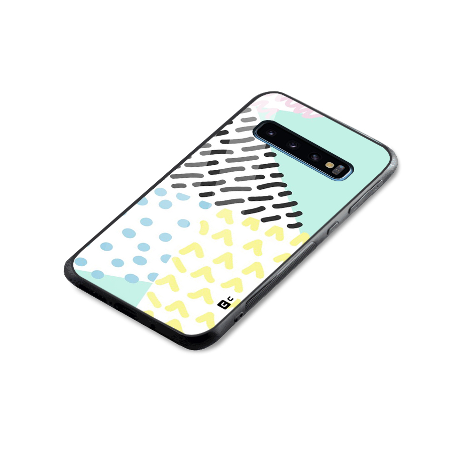 Abstract Pastel Glass Back Case for Galaxy S10