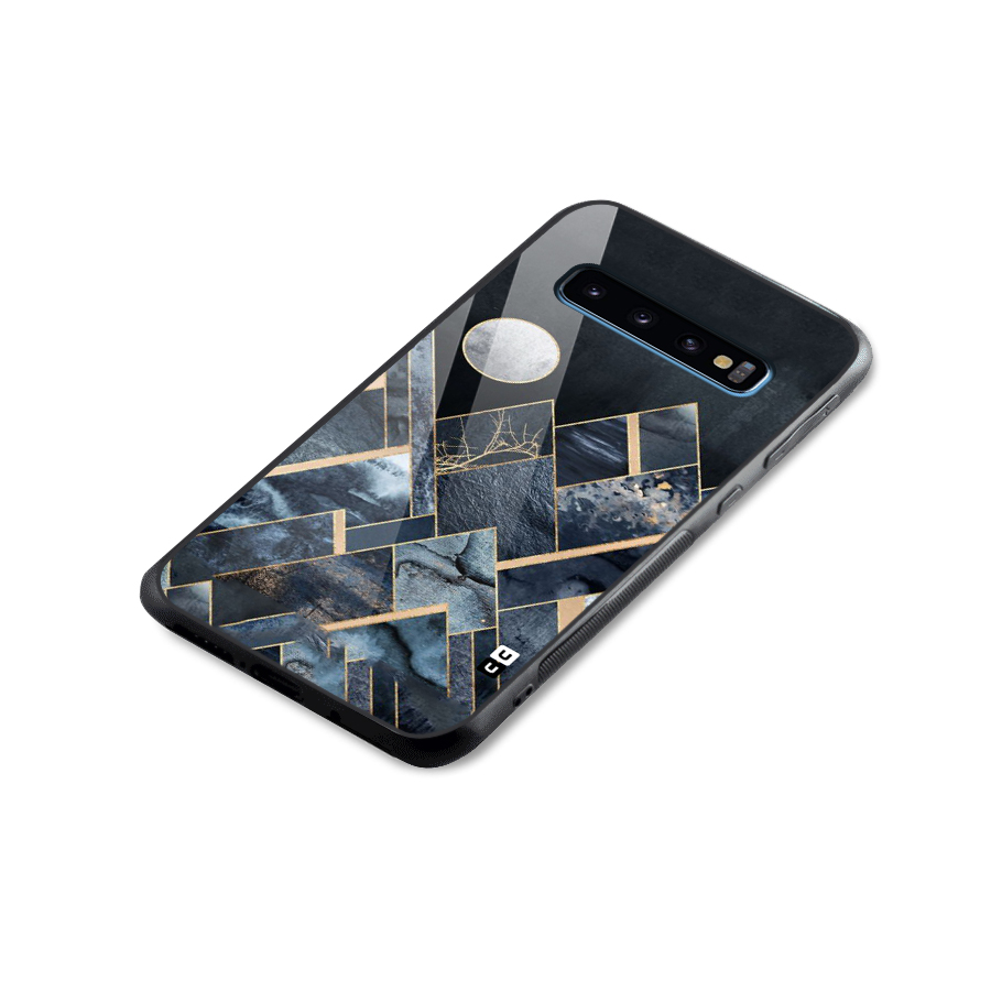 Abstract Scenic Design Glass Back Case for Galaxy S10