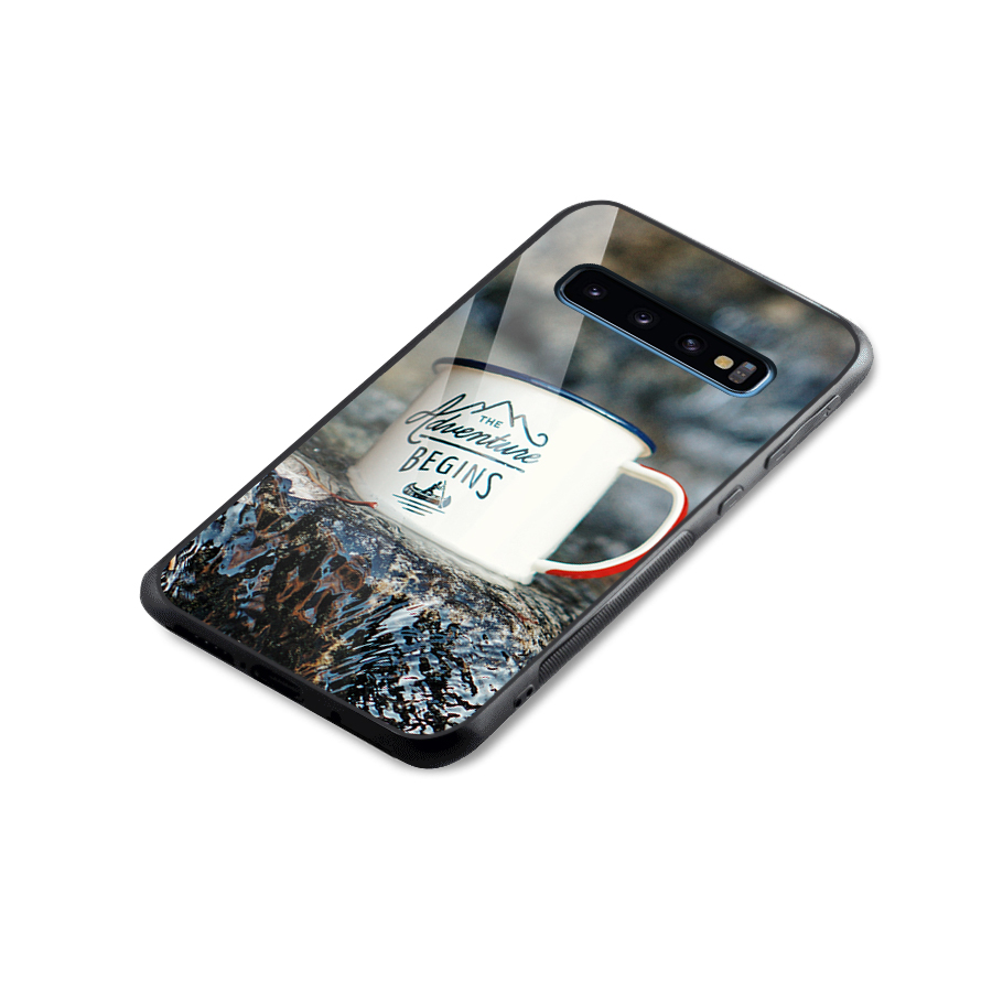 Adventure Begins Glass Back Case for Galaxy S10