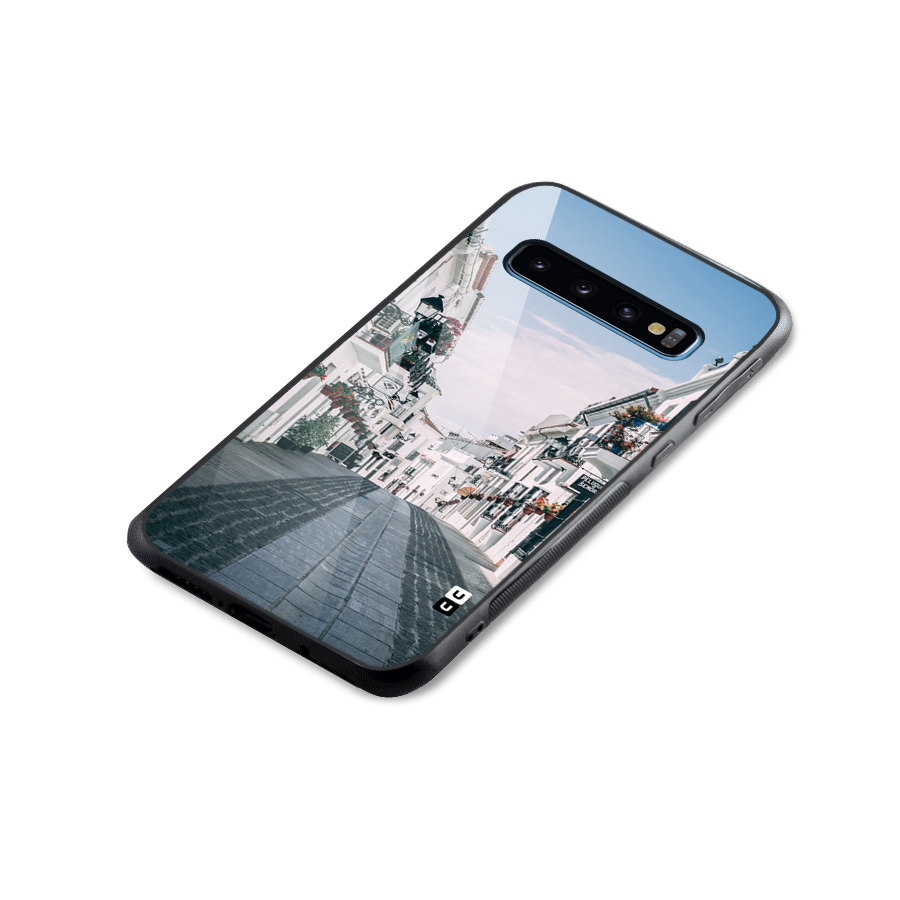 Aesthetic Street Glass Back Case for Galaxy S10
