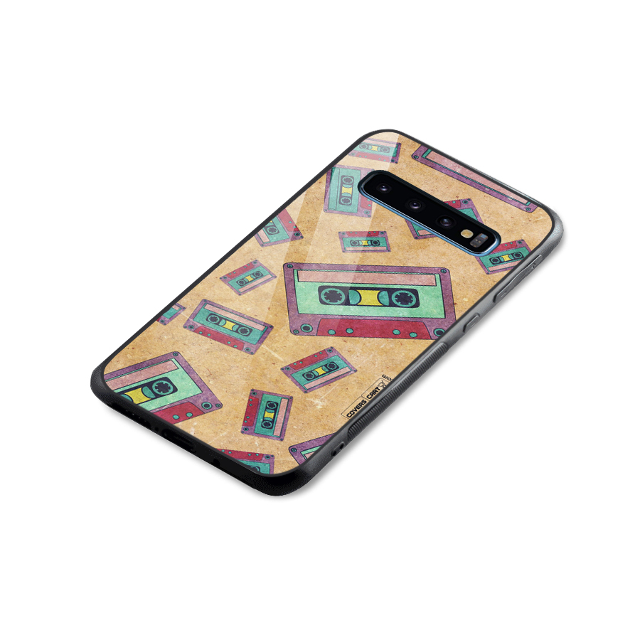 Ancient Cassettes Glass Back Case for Galaxy S10