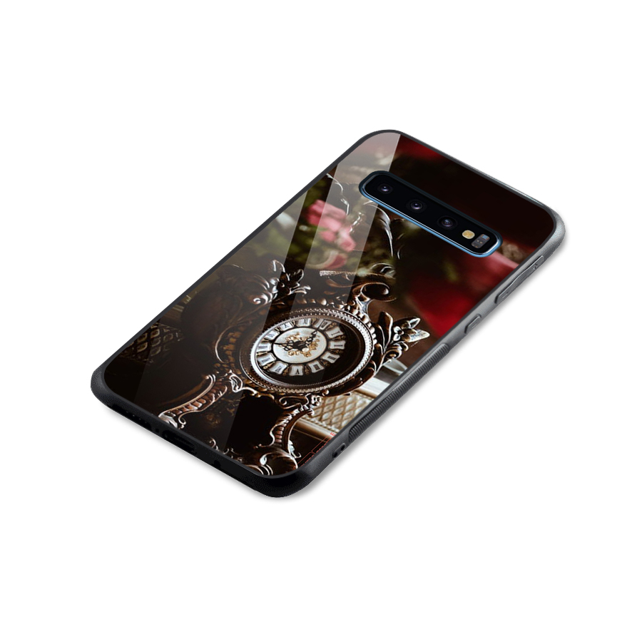 Ancient Clock Glass Back Case for Galaxy S10
