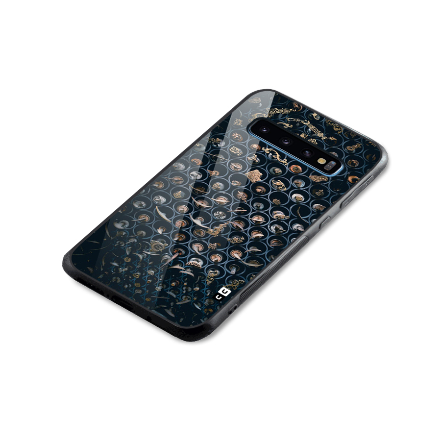 Ancient Wall Circles Glass Back Case for Galaxy S10