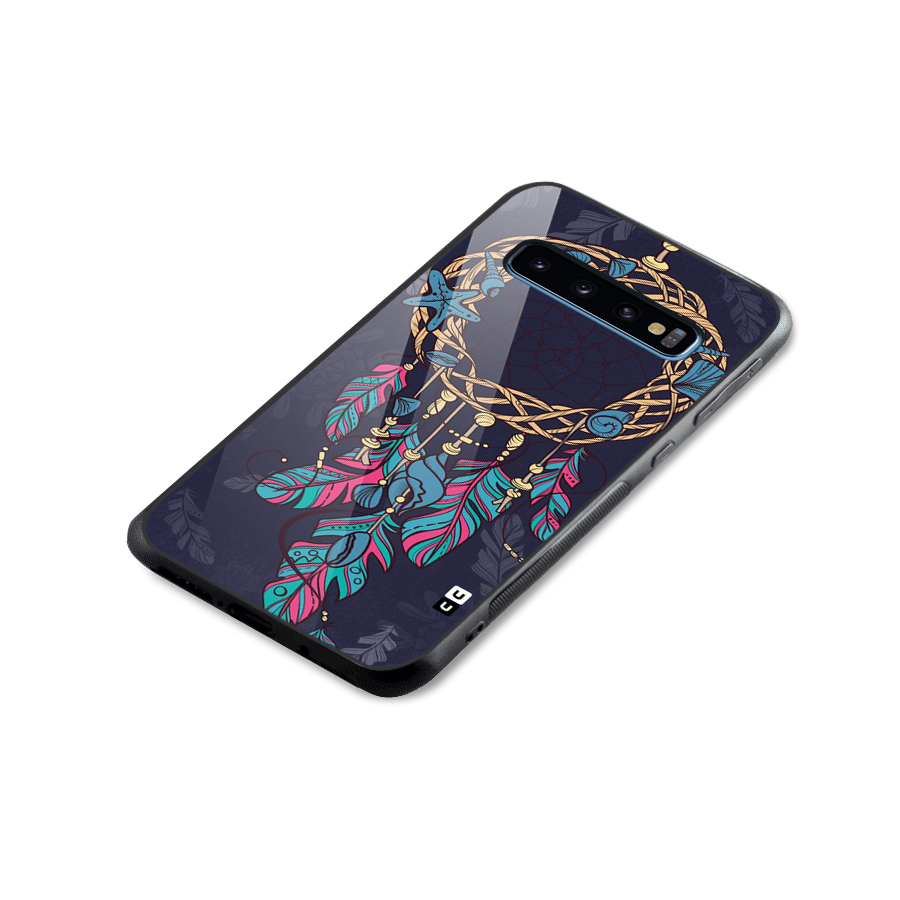 Animated Dream Catcher Glass Back Case for Galaxy S10