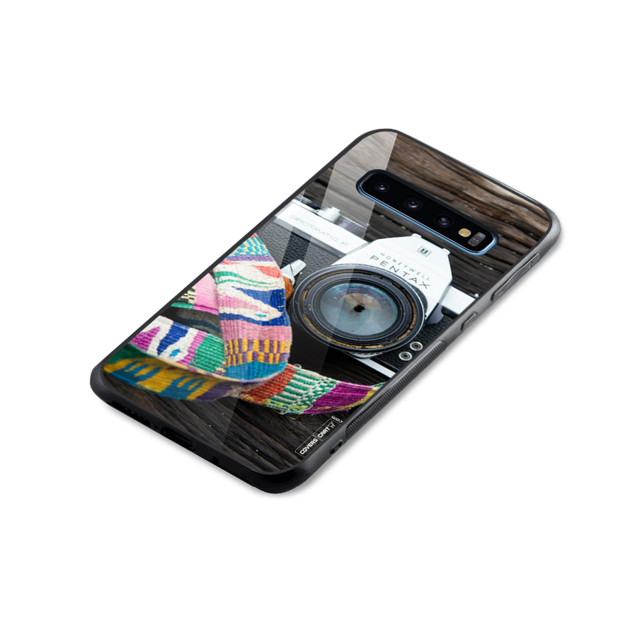 Antique Camera Glass Back Case for Galaxy S10