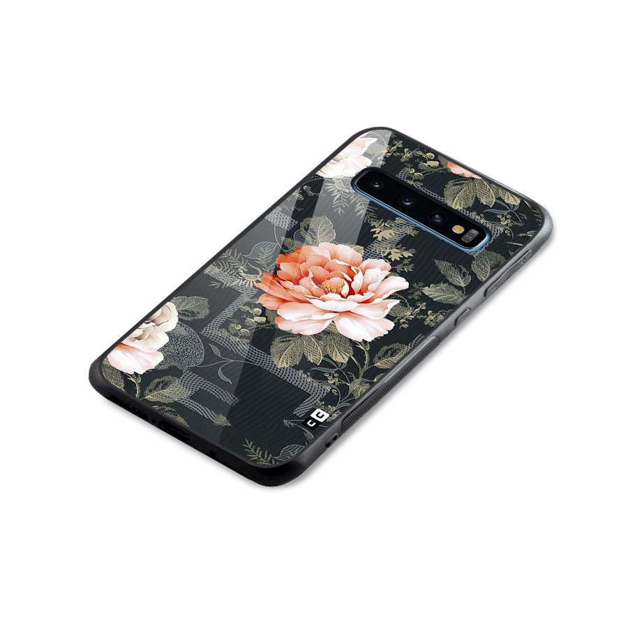 Art And Floral Glass Back Case for Galaxy S10
