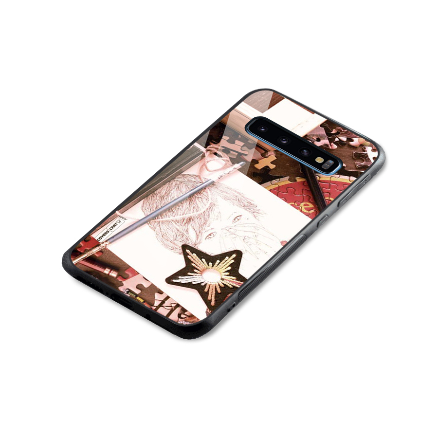 Artistic Messy Glass Back Case for Galaxy S10