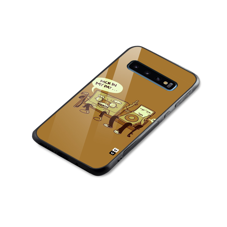 Back In Day Casette Glass Back Case for Galaxy S10