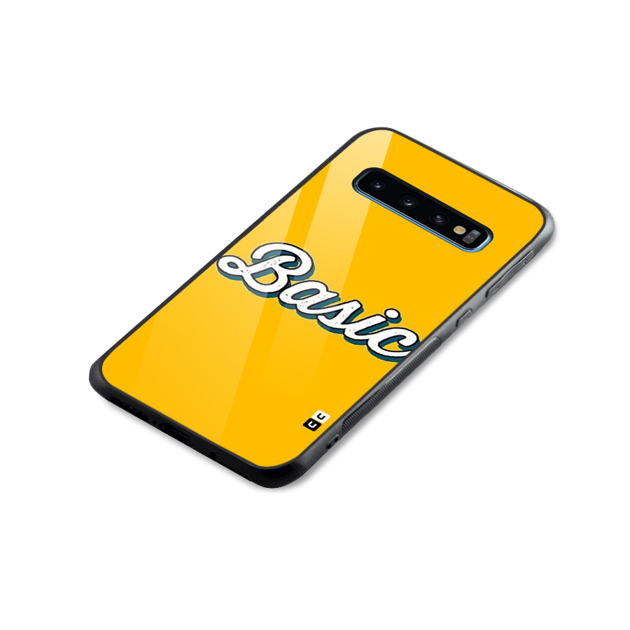 Basic Yellow Glass Back Case for Galaxy S10