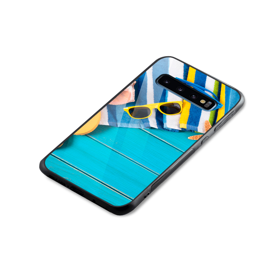 Beach Ready Glass Back Case for Galaxy S10