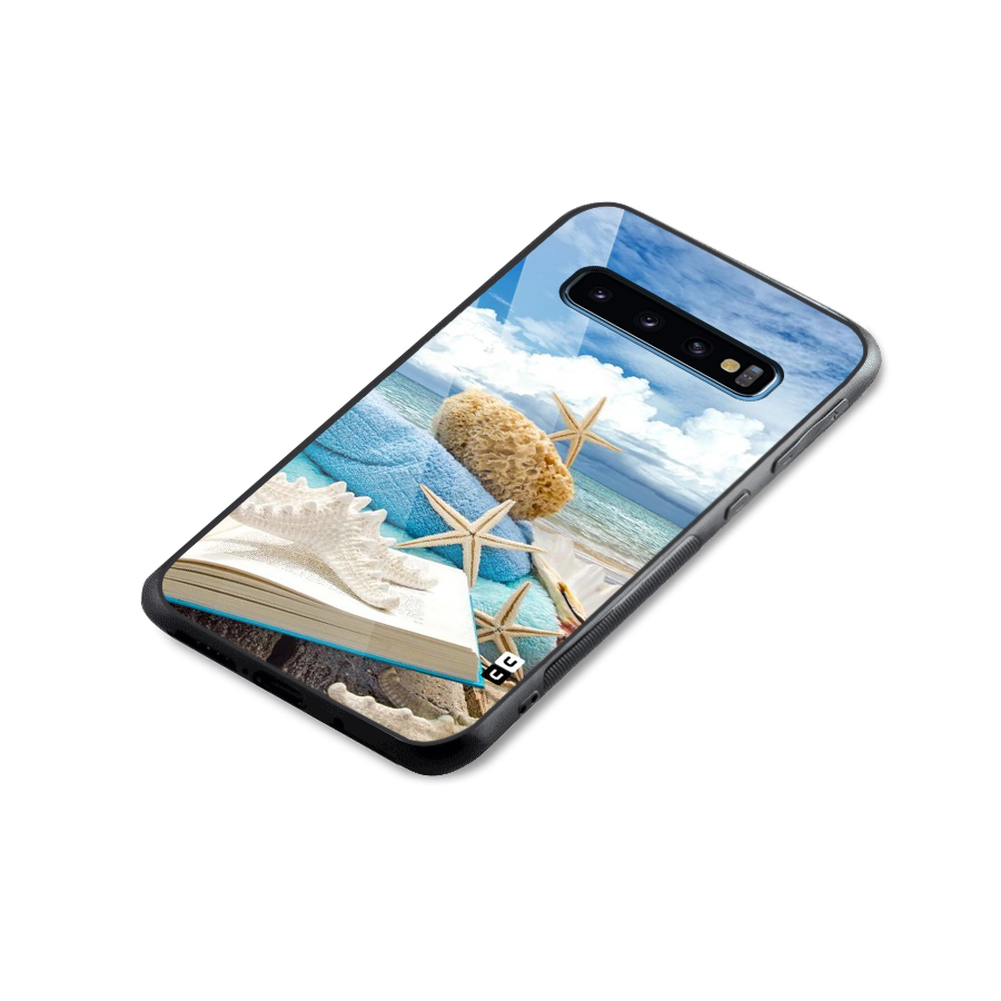 Beach Sky Glass Back Case for Galaxy S10