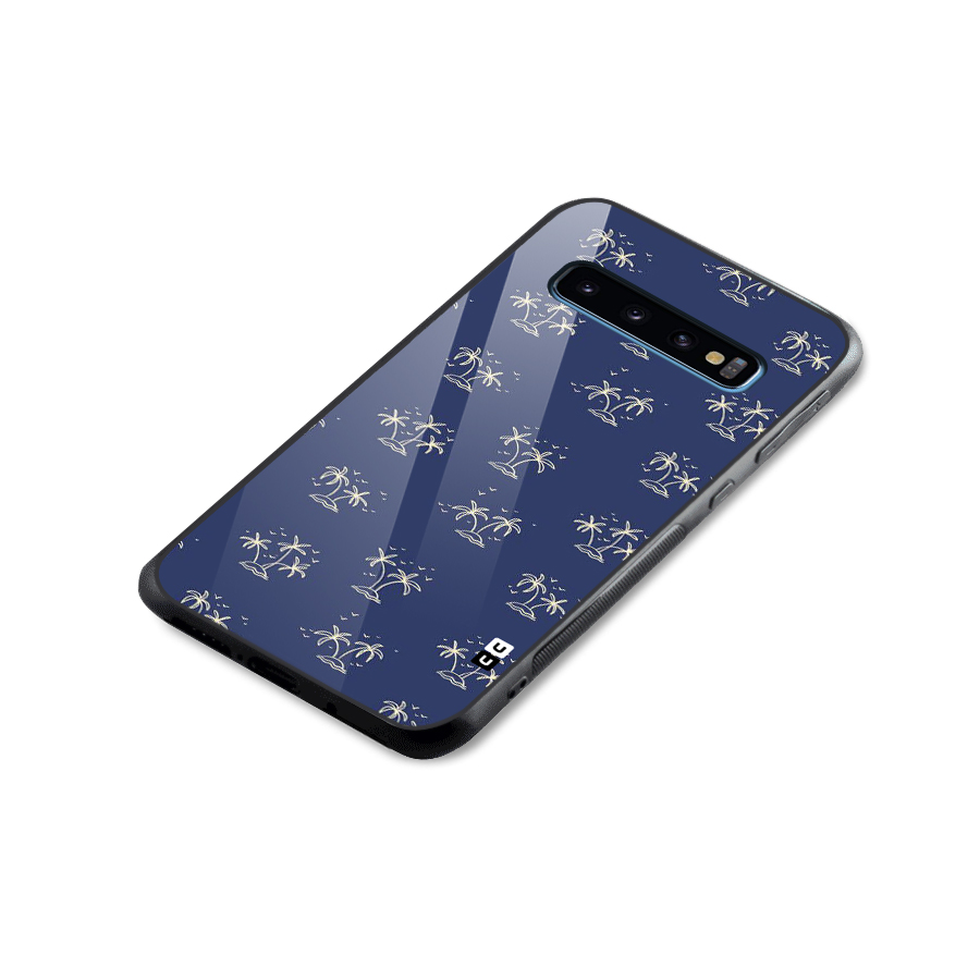 Beach Trees Glass Back Case for Galaxy S10