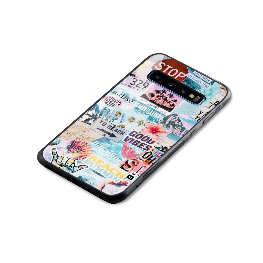 Beaching Life Glass Back Case for Galaxy S10