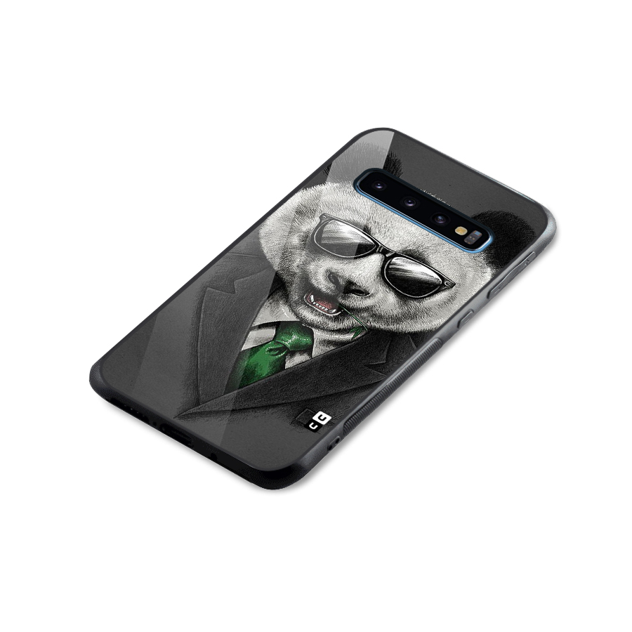 Bear Face Glass Back Case for Galaxy S10