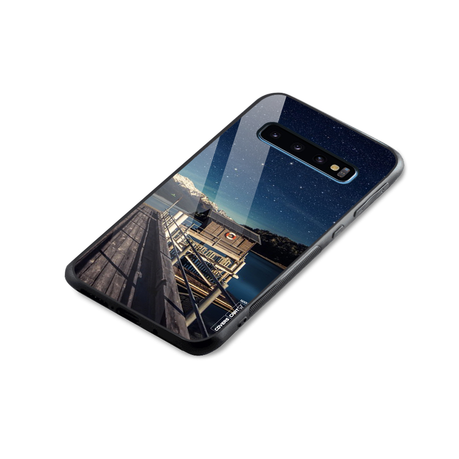 Beautiful Dock Hut Glass Back Case for Galaxy S10