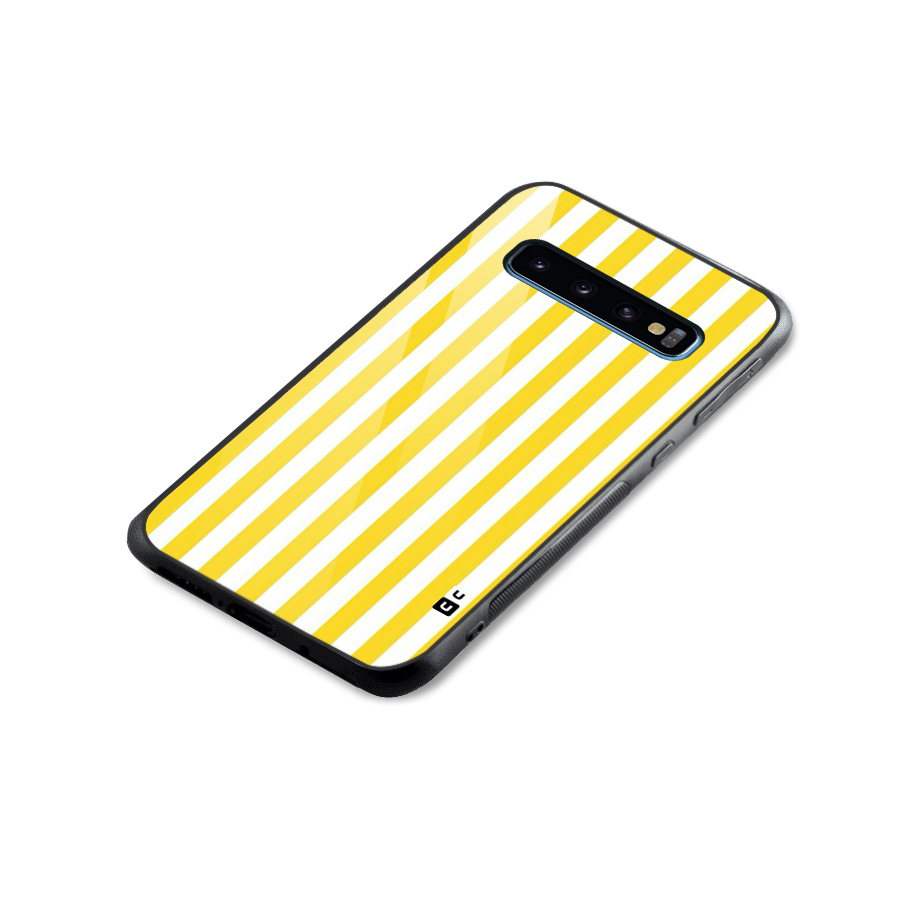 Beauty Color Stripes Glass Back Case for Galaxy S10