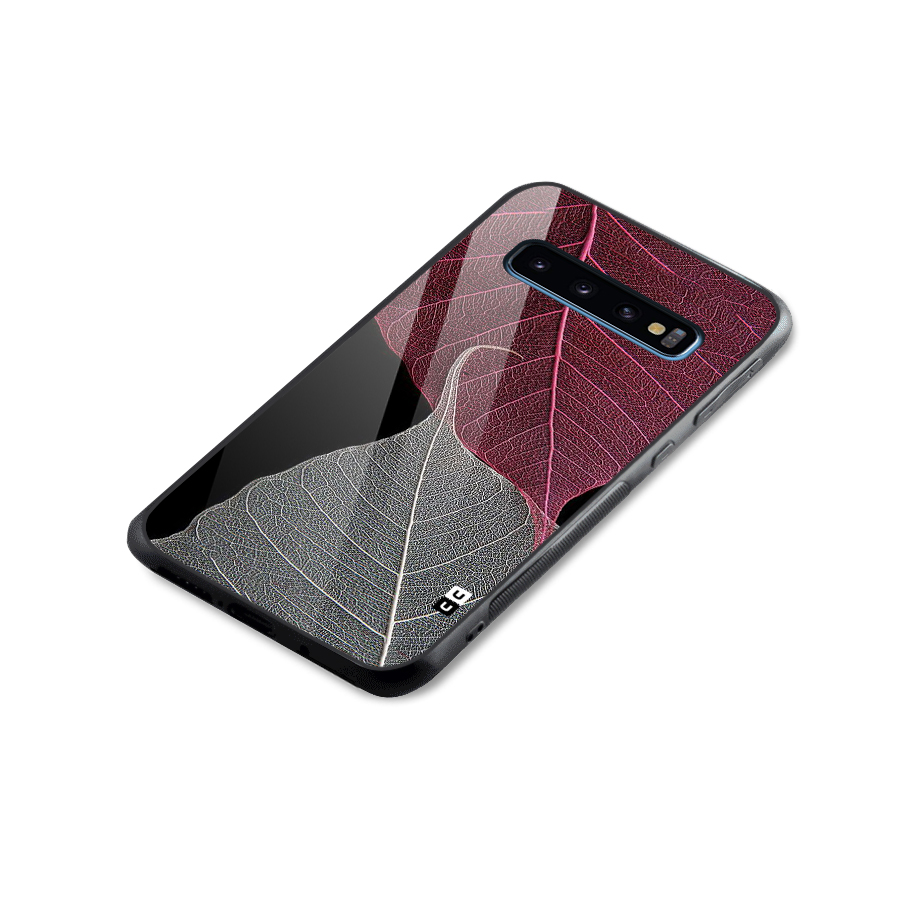 Beauty Leaf Glass Back Case for Galaxy S10