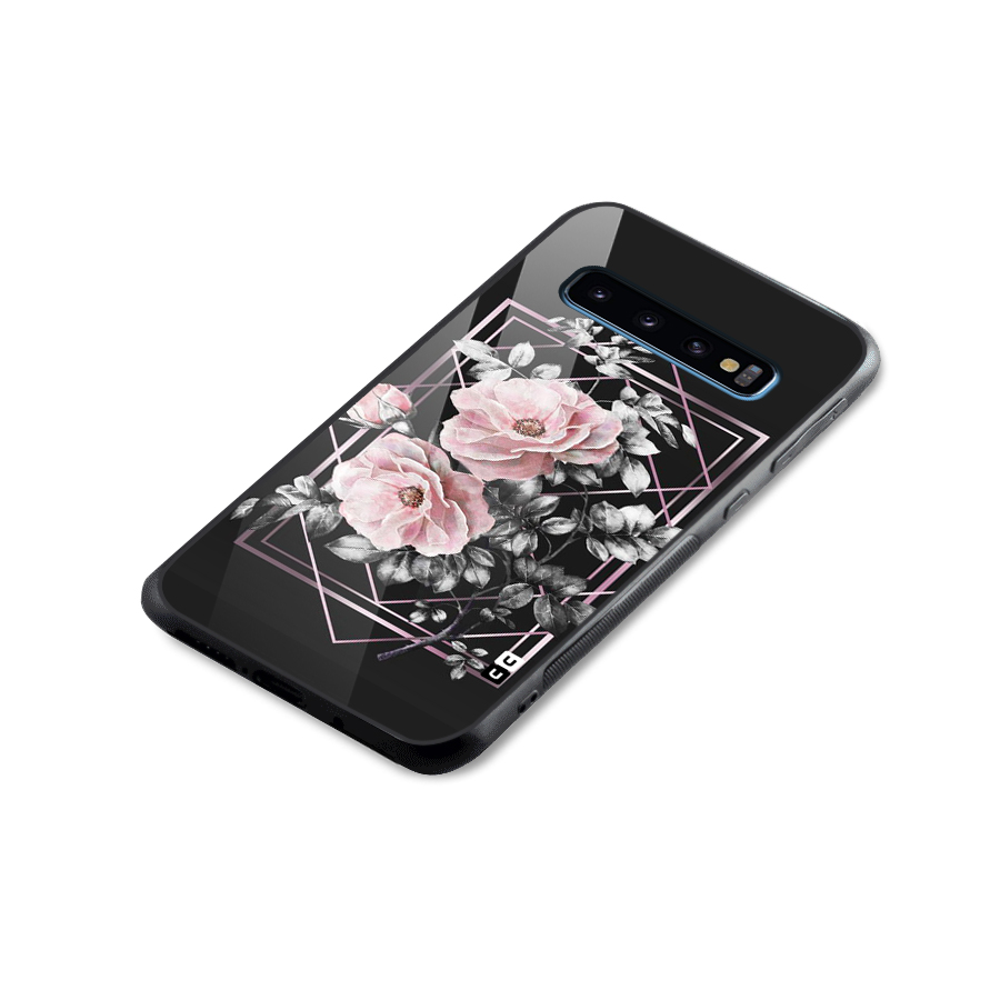 Beguilling Pink Floral Glass Back Case for Galaxy S10
