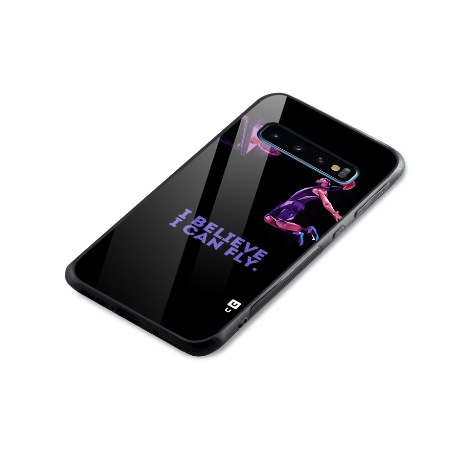 Believe And Fly Glass Back Case for Galaxy S10