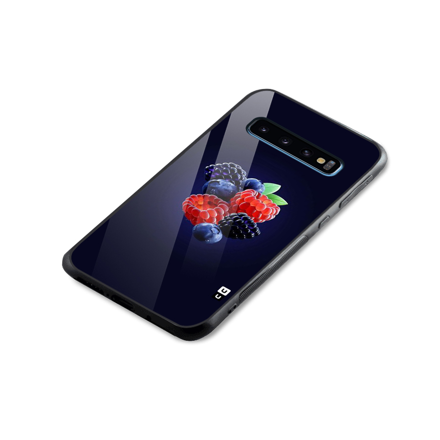 Berry Blast Glass Back Case for Galaxy S10