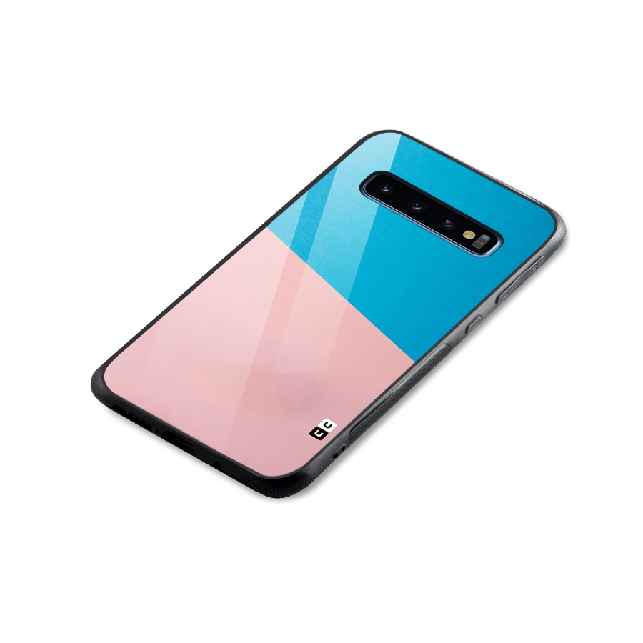 Bicolor Design Glass Back Case for Galaxy S10