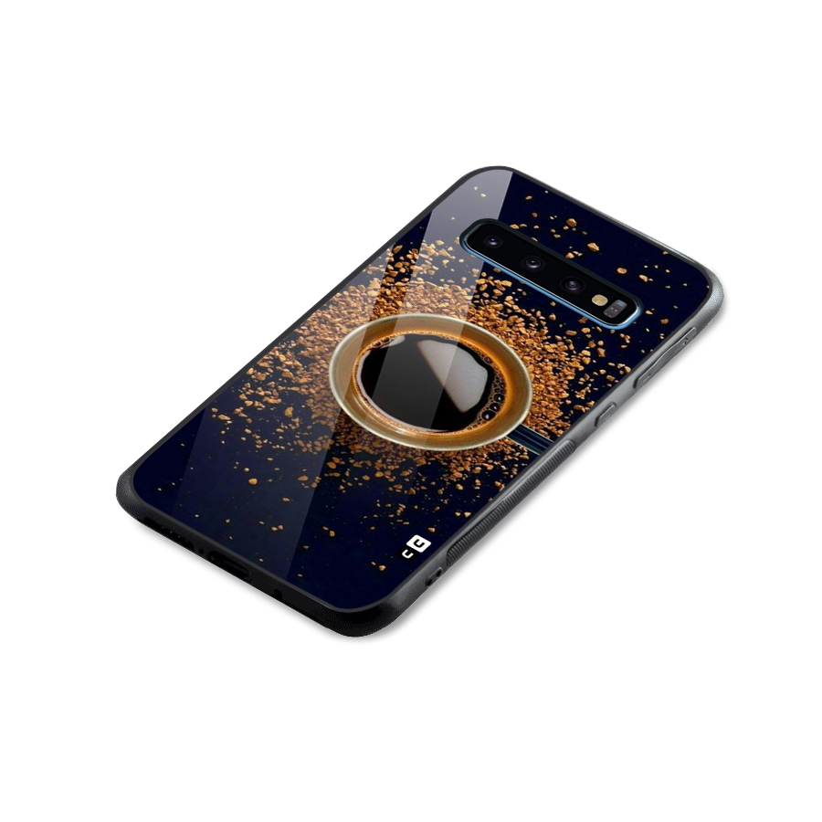 Black Coffee Glass Back Case for Galaxy S10