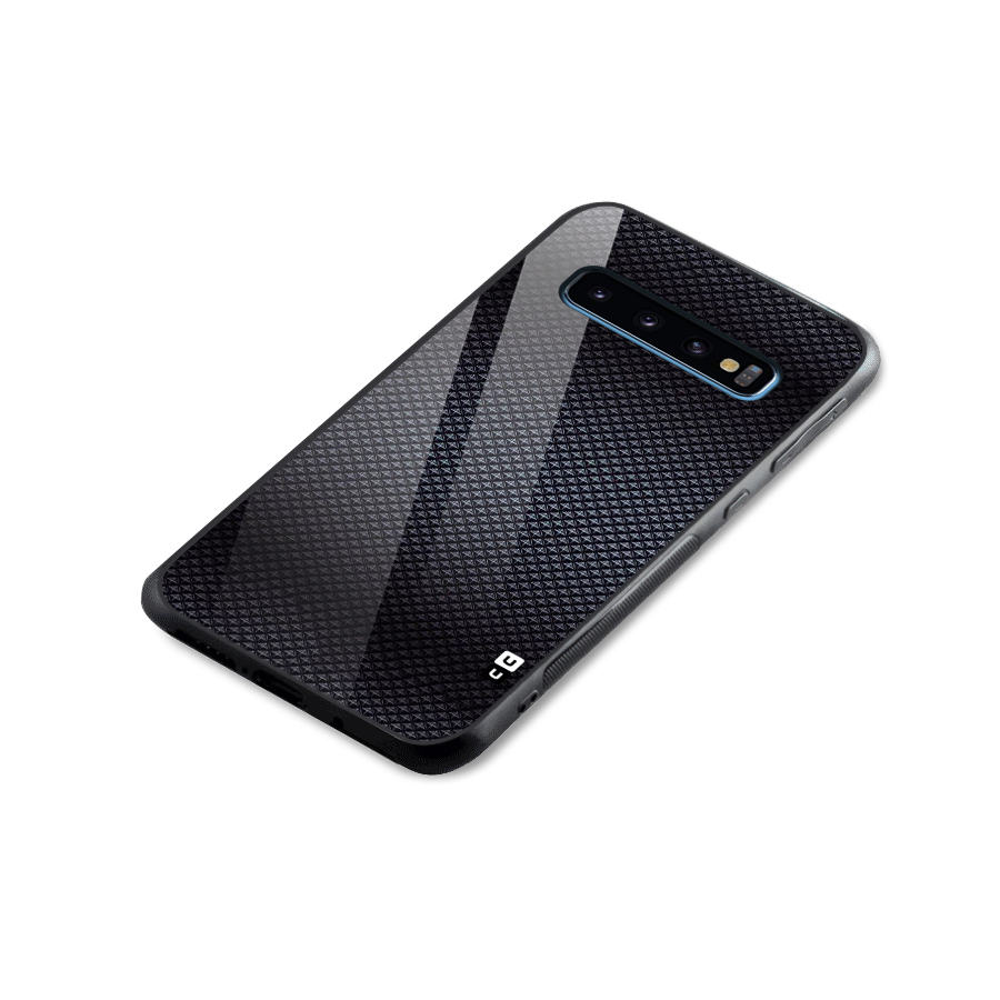 Black Diamond Glass Back Case for Galaxy S10